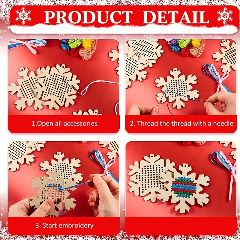 Cross Stitch Hanging Pendant G – Embroidery Xmas Ornaments recenzja i cena