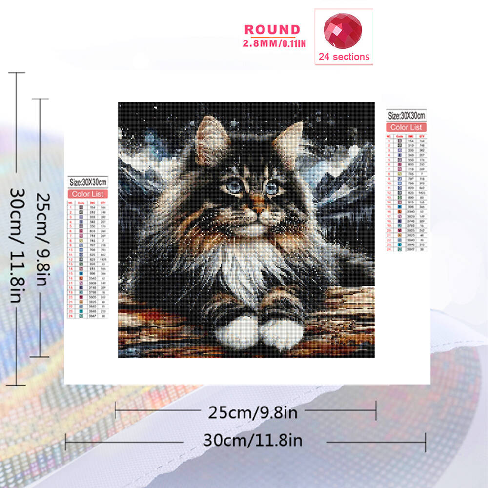1pc frameless  5D DIY Diamond  – Embroidery Cat recenzja i cena