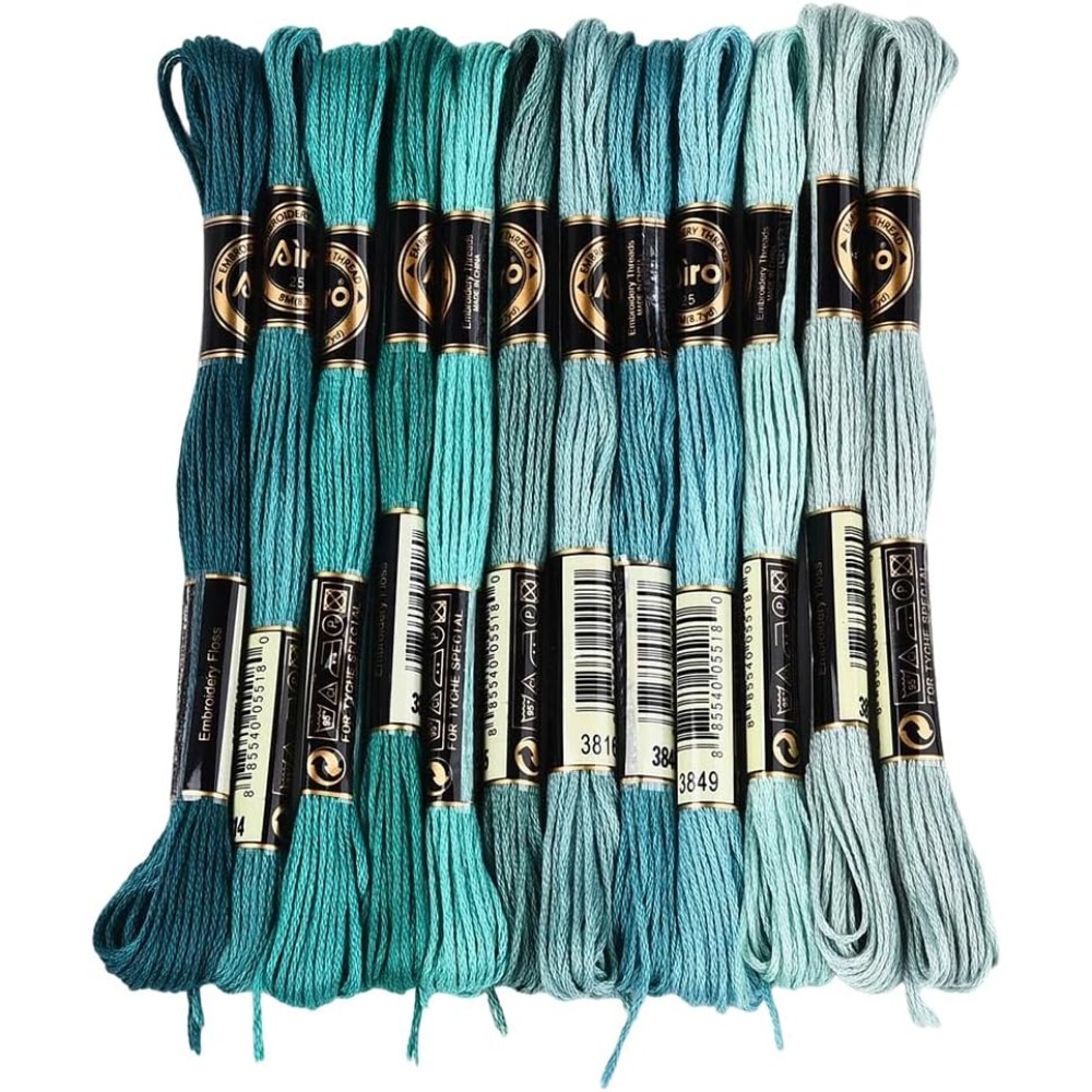 12 Skeins 6 Strands Green Embr – Embroidery Floss recenzja i cena