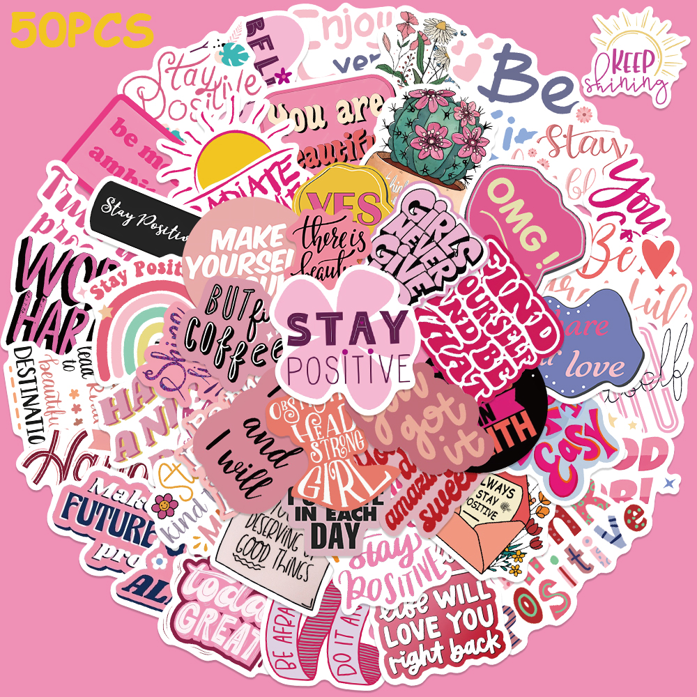 50pcs Pink Inspirational Phras – Embroidery Wall Art recenzja i cena