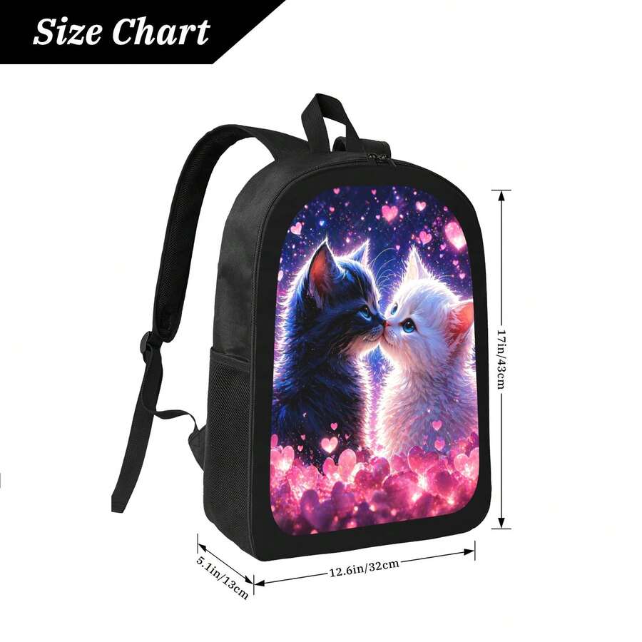 Starry Sky Cat Print Backpack  – Embroidery Cat recenzja i cena