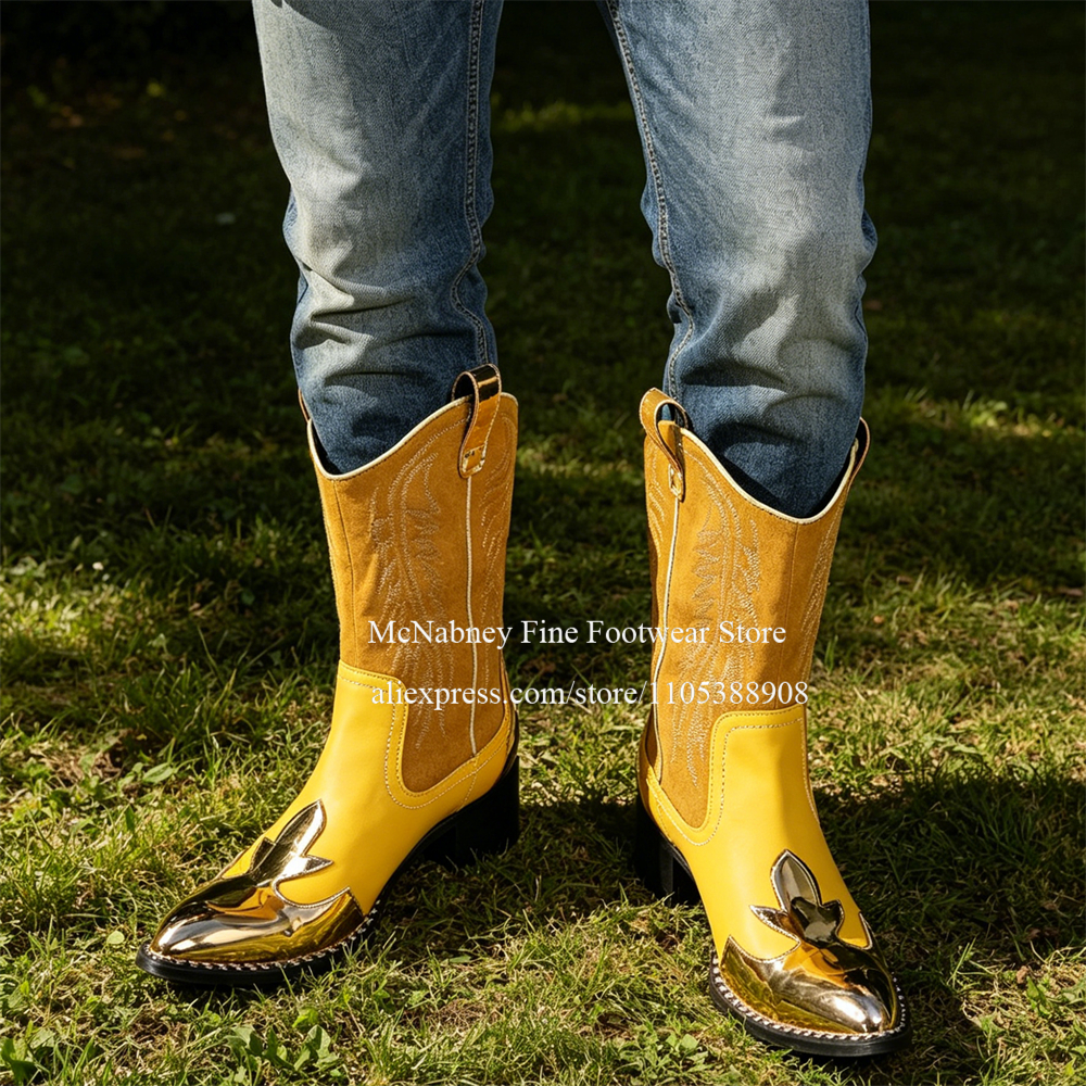 Yellow Gold Metal Toe Suede We – Embroidery Gold recenzja i cena