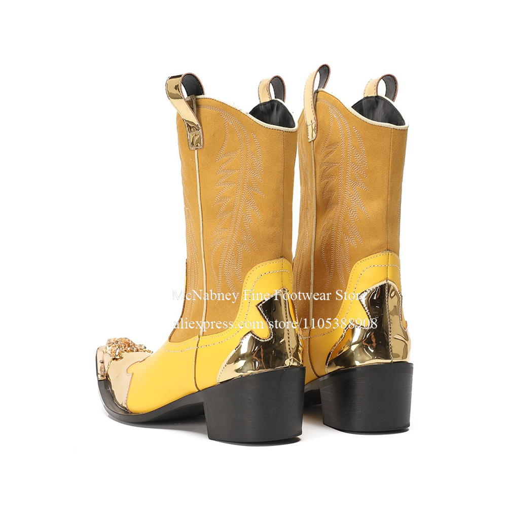 Yellow Gold Metal Toe Suede We – Embroidery Gold recenzja i cena