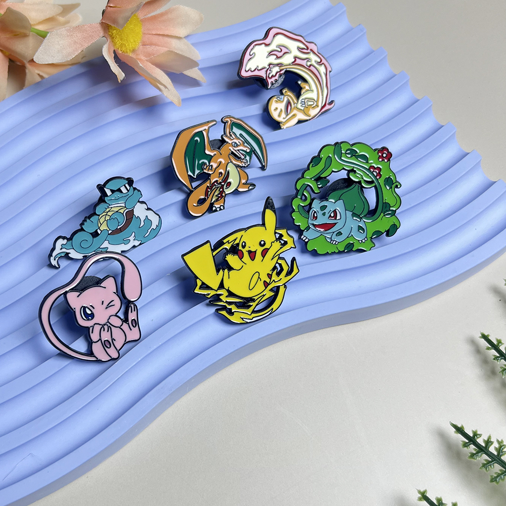 6pcs Anime Pins Set Pokemon En – Embroidery Textile recenzja i cena