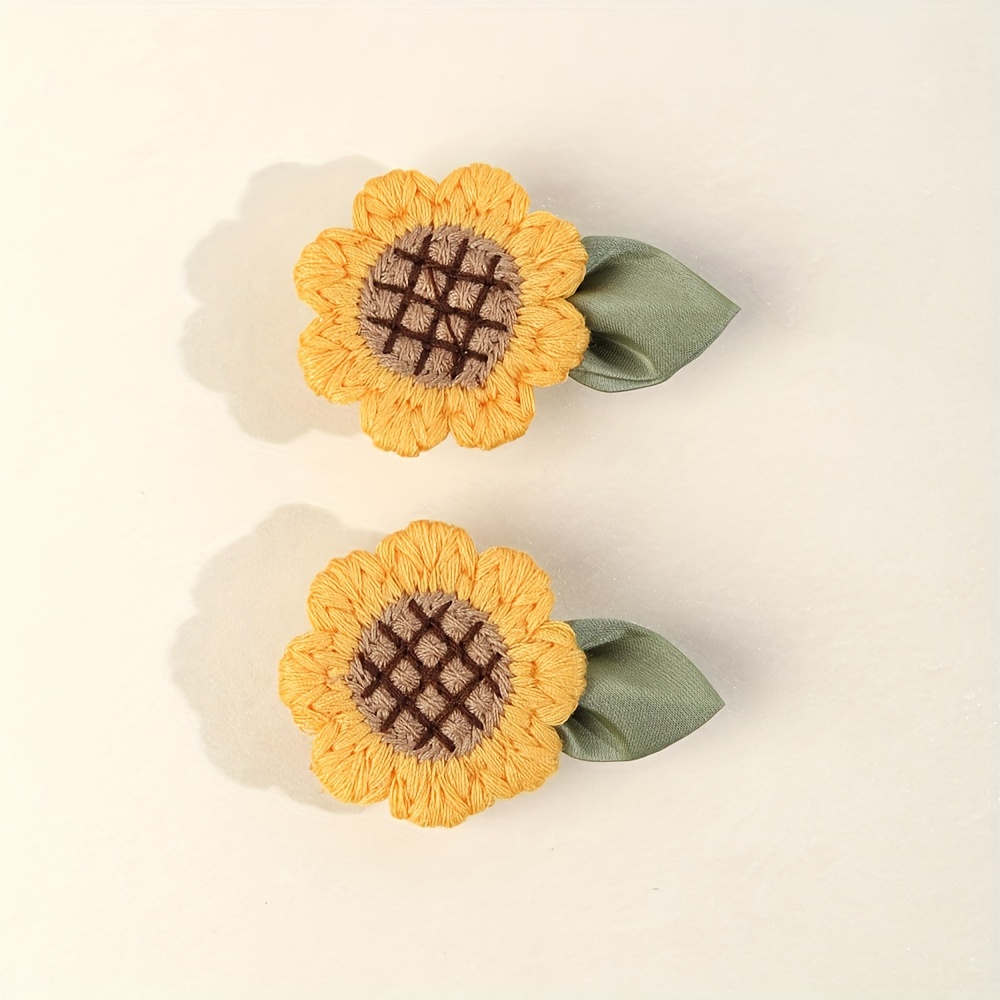2pcs Girls Sunflower Hair Clip – Embroidery Kaftan recenzja i cena