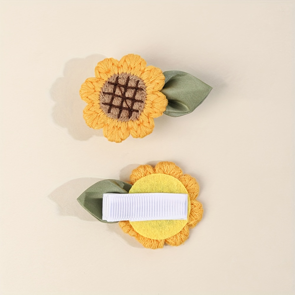 2pcs Girls Sunflower Hair Clip – Embroidery Kaftan recenzja i cena