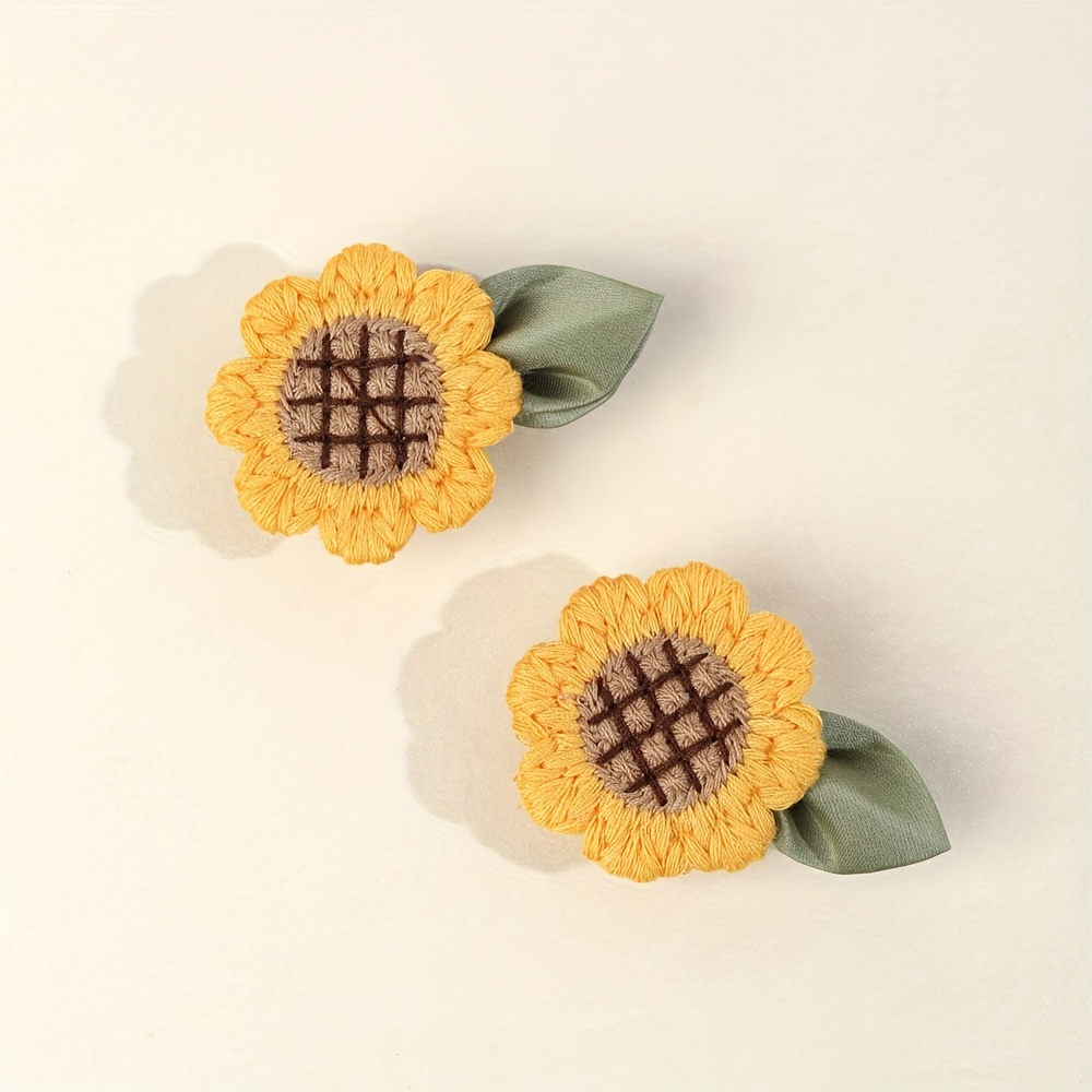 2pcs Girls Sunflower Hair Clip – Embroidery Kaftan recenzja i cena